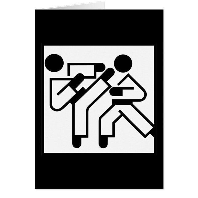 Kampsportfigurer Hälsningskort (Framsidan)