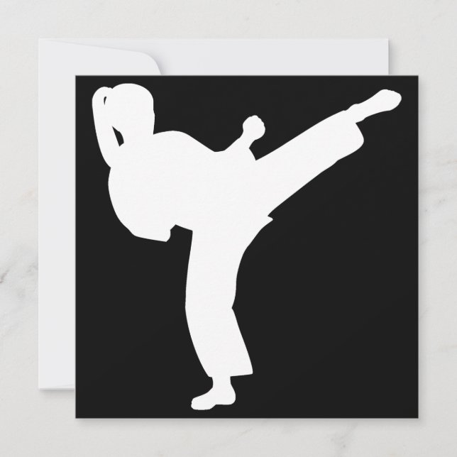 Kampsportflickafödelsedagsfest Inbjudningar (Framsida)