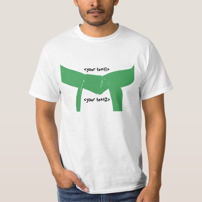 Kampsportgröntbälte T Shirt (Framsida)
