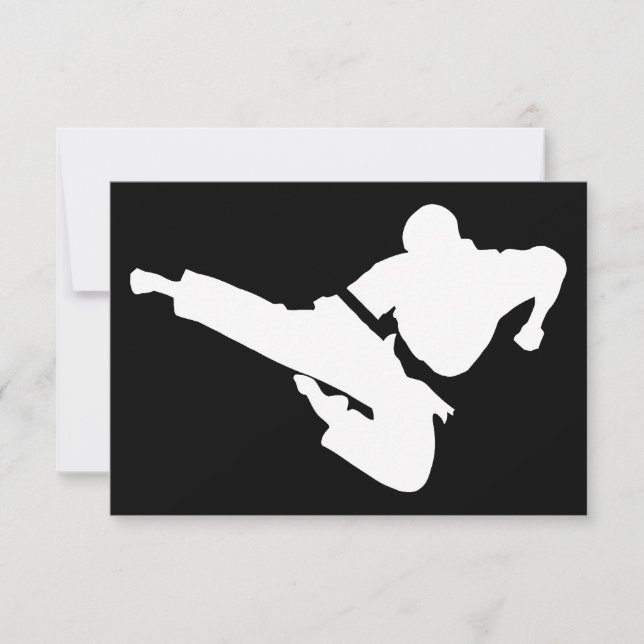 kampsportsilhouette inbjudningar (Framsida)