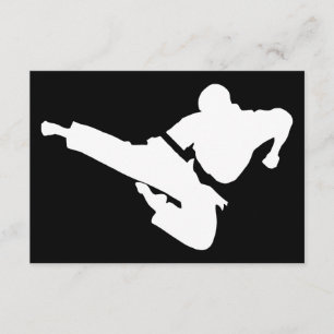 kampsportsilhouette inbjudningar
