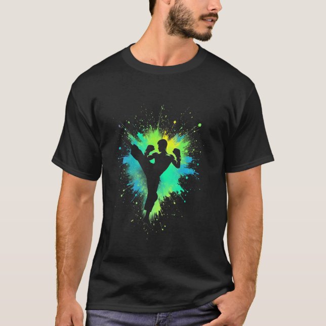 Kampsportssilhuett T Shirt (Framsida)