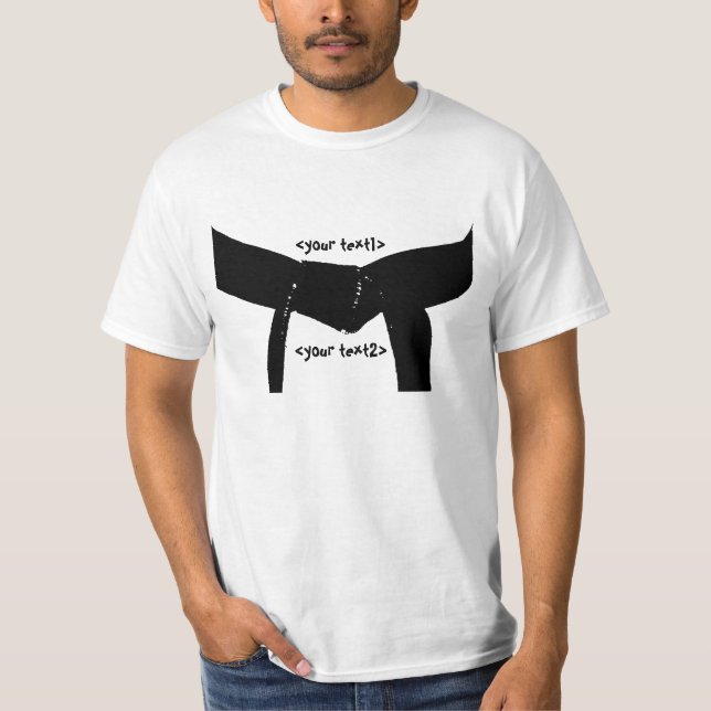 Kampsportsvartbälte T-shirt (Framsida)