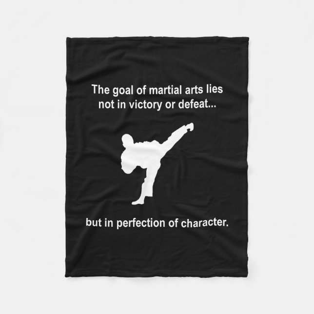 Kampsporttecken Fleecefilt (Framsidan)