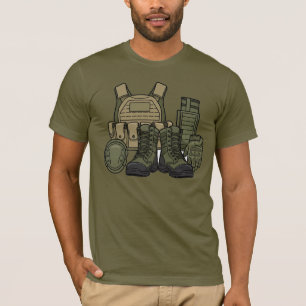 Kampstövlar & Taktisk Utrustning T-Shirt