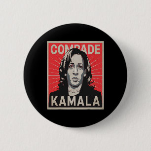Kamrade Kamala Shirt Funny politisk utfrågning Pea Knapp