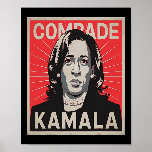 Kamrade Kamala Shirt Funny politisk utfrågning Pea Poster (Framsidan)