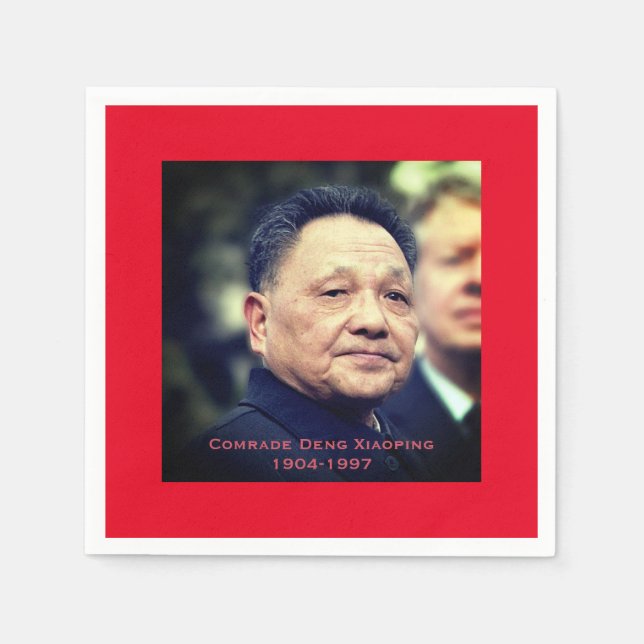 Kamrat Deng Xiaoping - kinesisk ledare Pappersservett (Framsidan)
