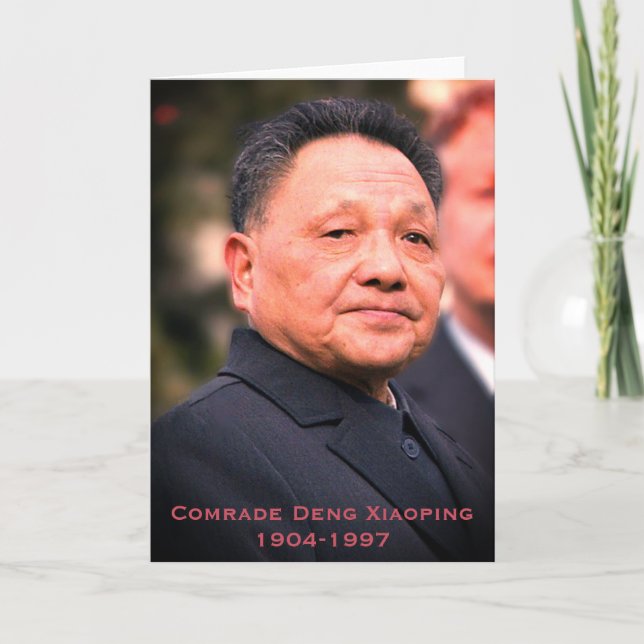 Kamrat Deng Xiaoping - kinesisk ledare Tack Kort (Framsida)