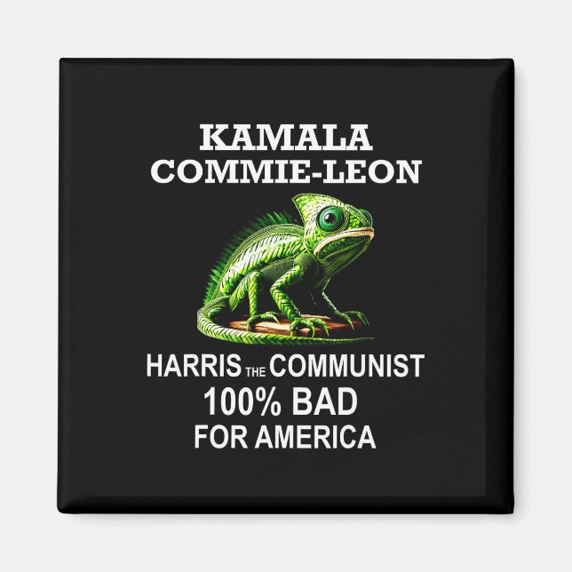 Kamrat Kamala Commie Leon Commieleon kommunist Ha Magnet (Framsidan)