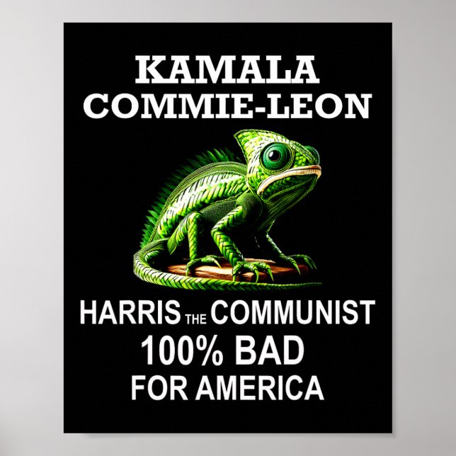 Kamrat Kamala Commie Leon Commieleon kommunist Ha Poster (Framsidan)