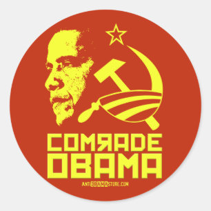 Kamrat Obama Runt Klistermärke