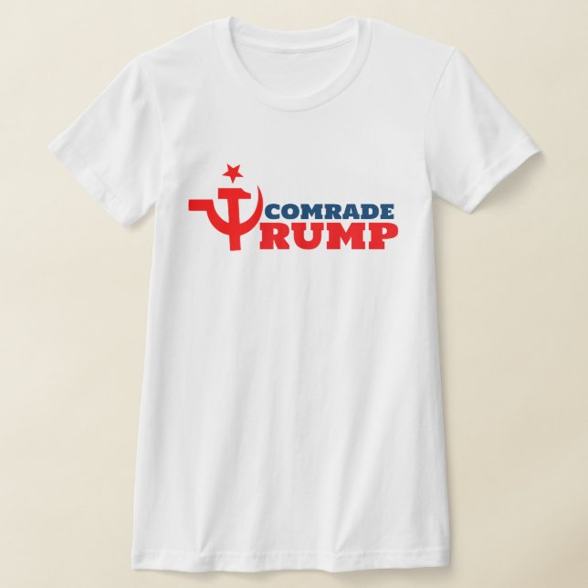 Kamrat Trump med ryska Hammer och Sickle T Shirt (Laydown)