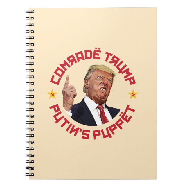 Kamrat Trump: Putins marionett Sovjetillustration Anteckningsbok (Framsidan)