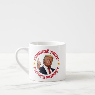 Kamrat Trump: Putins marionett Sovjetillustration Espressomugg