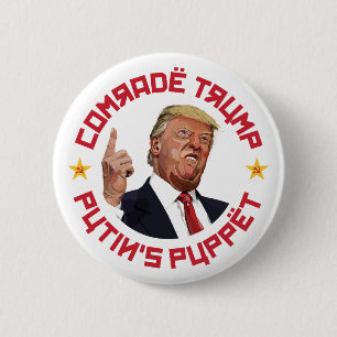 Kamrat Trump: Putins marionett Sovjetillustration Knapp