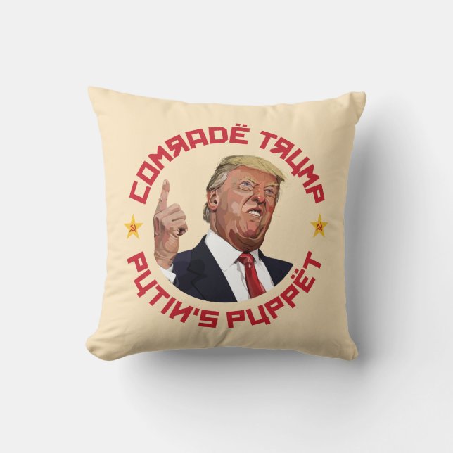 Kamrat Trump: Putins marionett Sovjetillustration Kudde (Framsida)