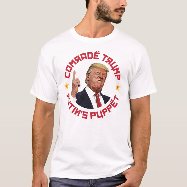Kamrat Trump: Putins marionett Sovjetillustration T Shirt (Framsida)