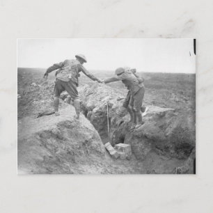 Kamrater i slaget vid Ginchy, The Somme, 1916 Vykort