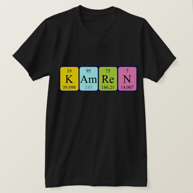 Kamren periodisk skjorta bord namn t shirt (Design framsida)
