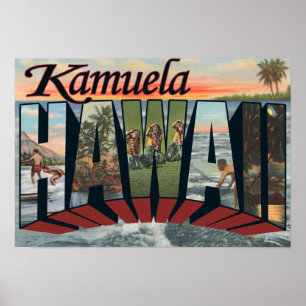 Kamuela Hawaii - stora brevplatser Poster