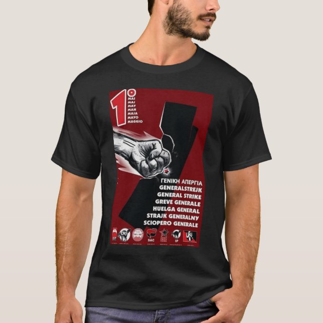 kan 1 t-skjorta för allmän strejka tee shirt (Framsida)