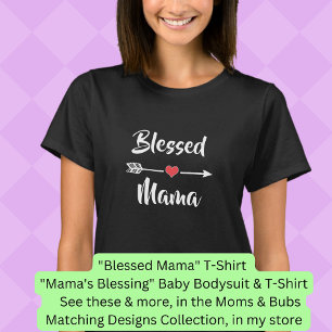 Kan ändra text - färgad Mamma, matchande Mamma Bab T Shirt