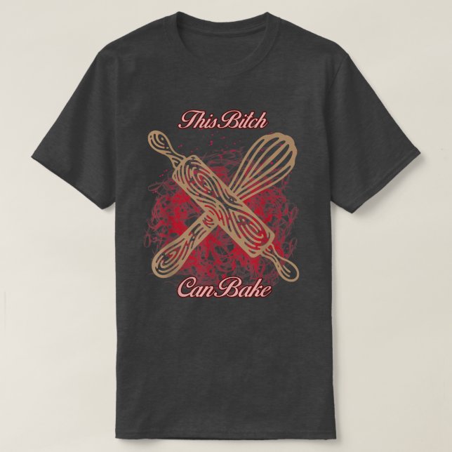 Kan Bake - Girl Kärlek Baking Funny Novelty 733 T Shirt (Design framsida)