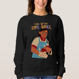 Kan Bake Girl Kärlek Baking Funny Text T Shirt