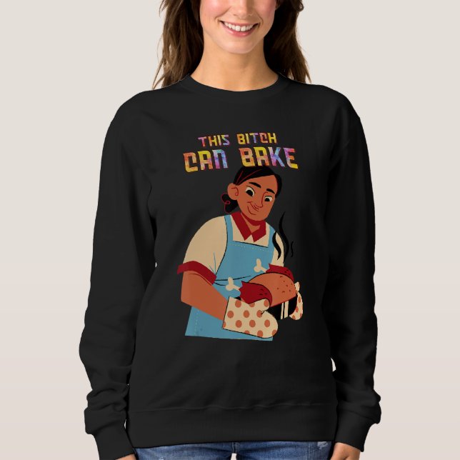 Kan Bake Girl Kärlek Baking Funny Text T Shirt (Framsida)