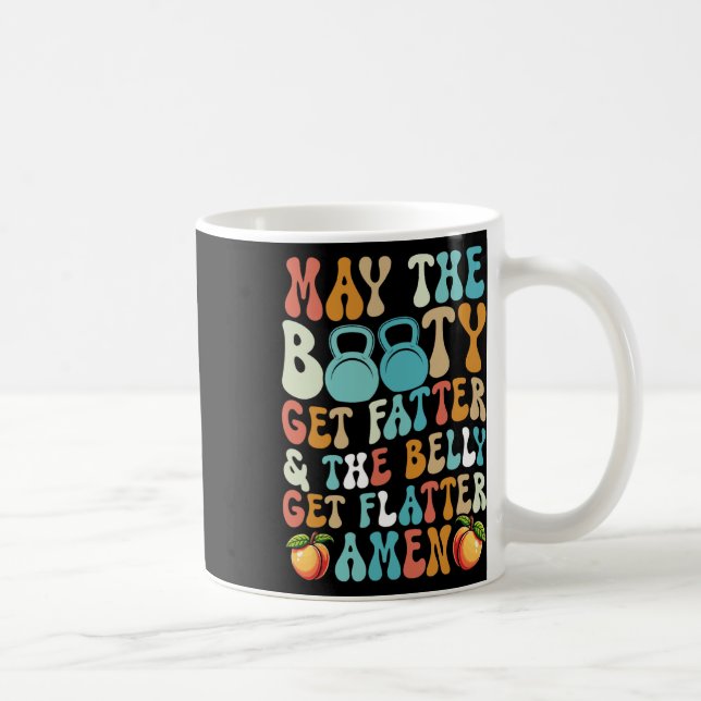 Kan Bootyn få en fatter Funny Fitness Cardio Hiit Kaffemugg (Höger)
