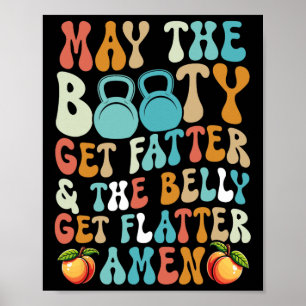 Kan Bootyn få en fatter Funny Fitness Cardio Hiit Poster