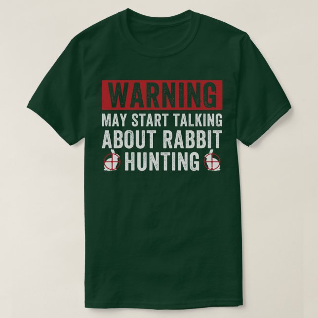 Kan börja prata om Rabbit Hunting Funny Rabbi T Shirt (Design framsida)