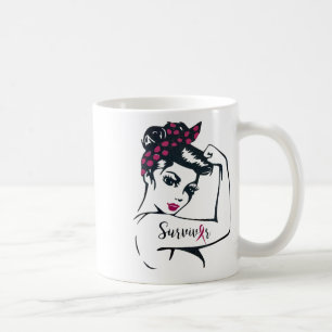 Kan bota det Rosie Riveter Bröstcancer överlevande Kaffemugg