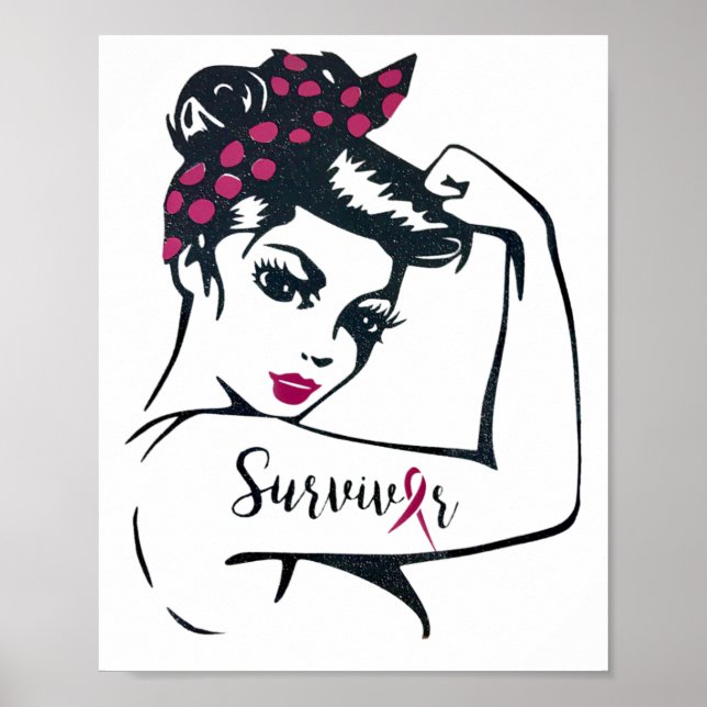 Kan bota det Rosie Riveter Bröstcancer överlevande Poster (Framsidan)