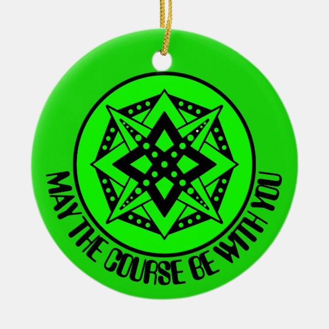 Kan det vara med dig, Merry Disk-Mas Ceramic Julgransprydnad Keramik (Framsidan)