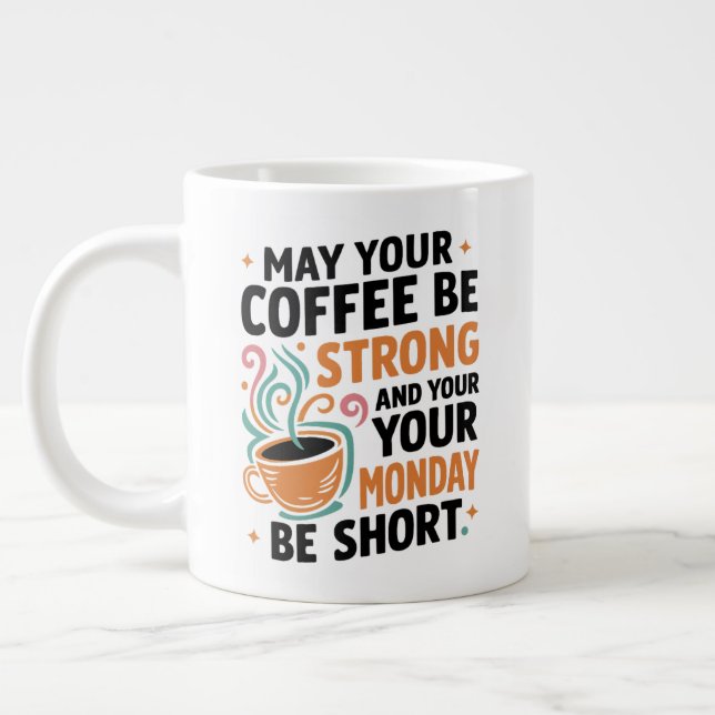 Kan din kaffe vara stark - koffeingåva jumbo mugg (Vänster)