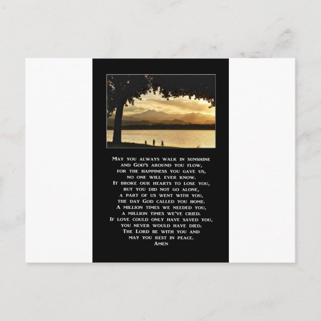 Kan du alltid gå i Sunshine Prayer Vykort (Framsida)