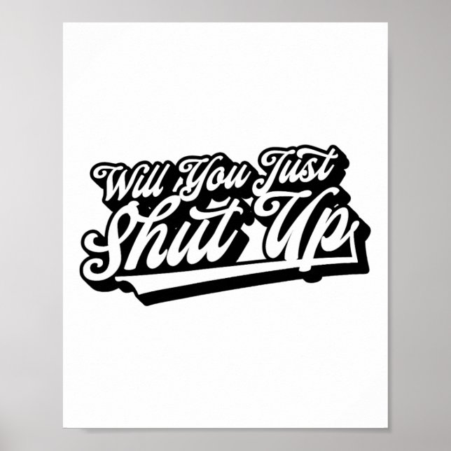 Kan du bara hålla tyst om antitrumpens Retro Graph Poster (Framsidan)