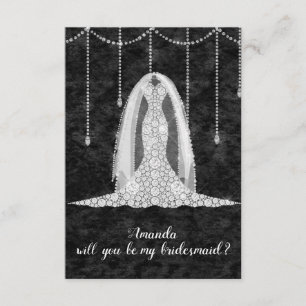 Kan du Bridesmaid Black White Dress Train Diamond? Inbjudningar