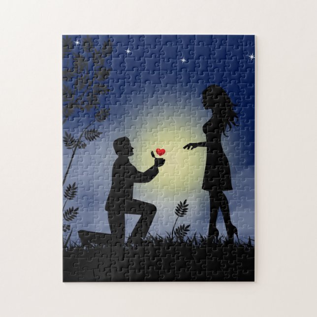 Kan du gifta mig med att frieri pussel? pussel (Vertikal)