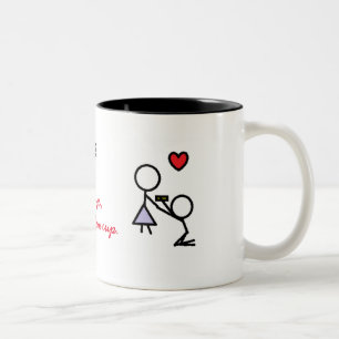 Kan du gifta mig med kaffe Kopp? Två-Tonad Mugg