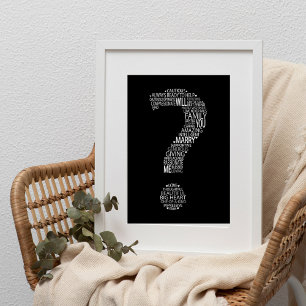 Kan du gifta mig med Ord Cloud Poster? Poster