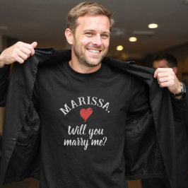 Kan du gifta mig Personlig Namn Frieri? T Shirt