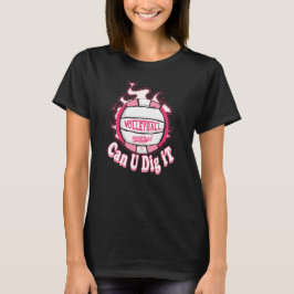 Kan du Gräva den Rosa Volleyball? T Shirt