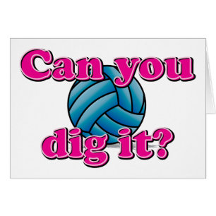 Kan du gräva det? Volleyboll! Hälsningskort