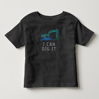 Kan du Gräva Roligt Excavator Lastbil Småbarn Hood T Shirt