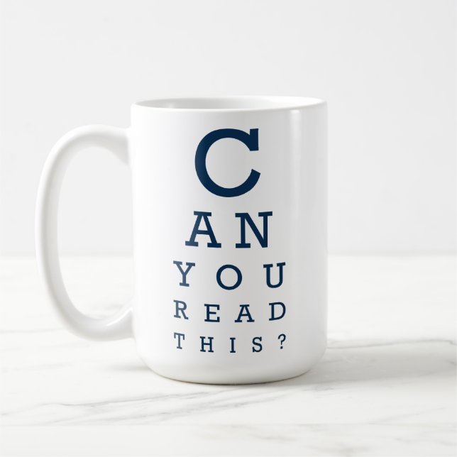 Kan du läsa detta? kaffemugg (Vänster)