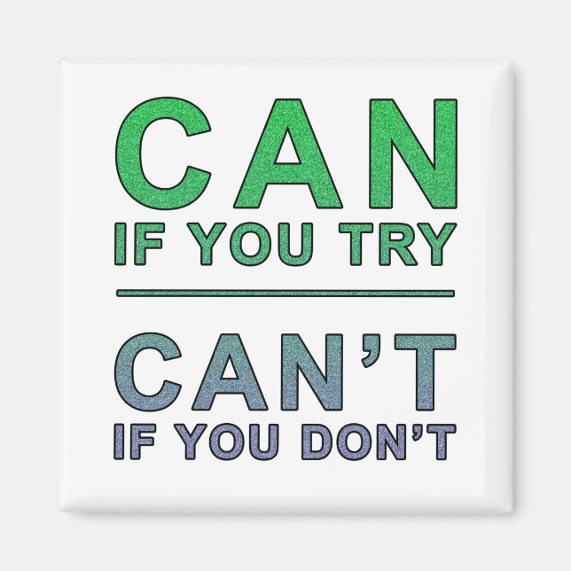 "Kan du prova" motiveringscitat Magnet (Framsidan)