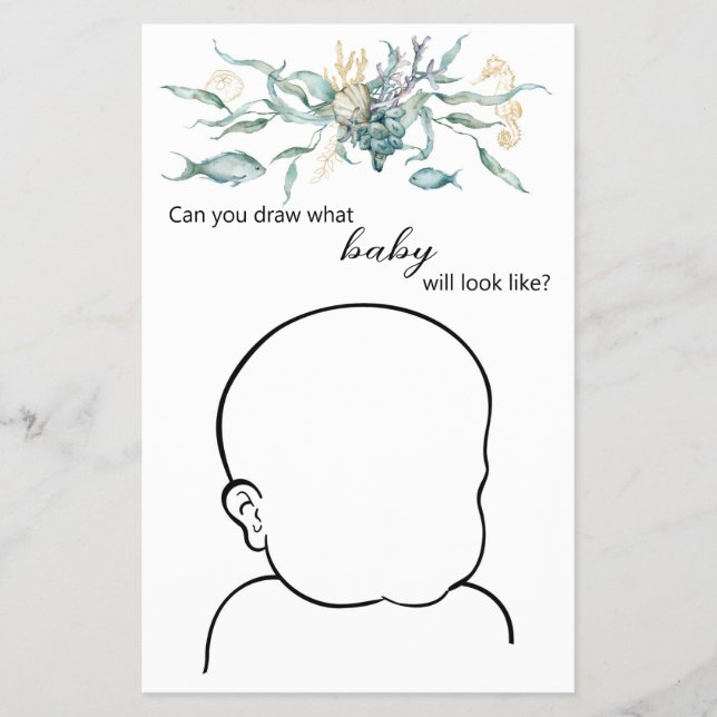 "Kan du rita hur Baby ser ut?" Flygblad (Framsidan)